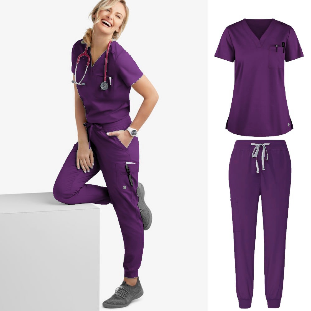 Hand Washing Split Suit Short Sleeve Hand-brushing Suit Beauty Pet Stomatologist Nurse Overalls view 13