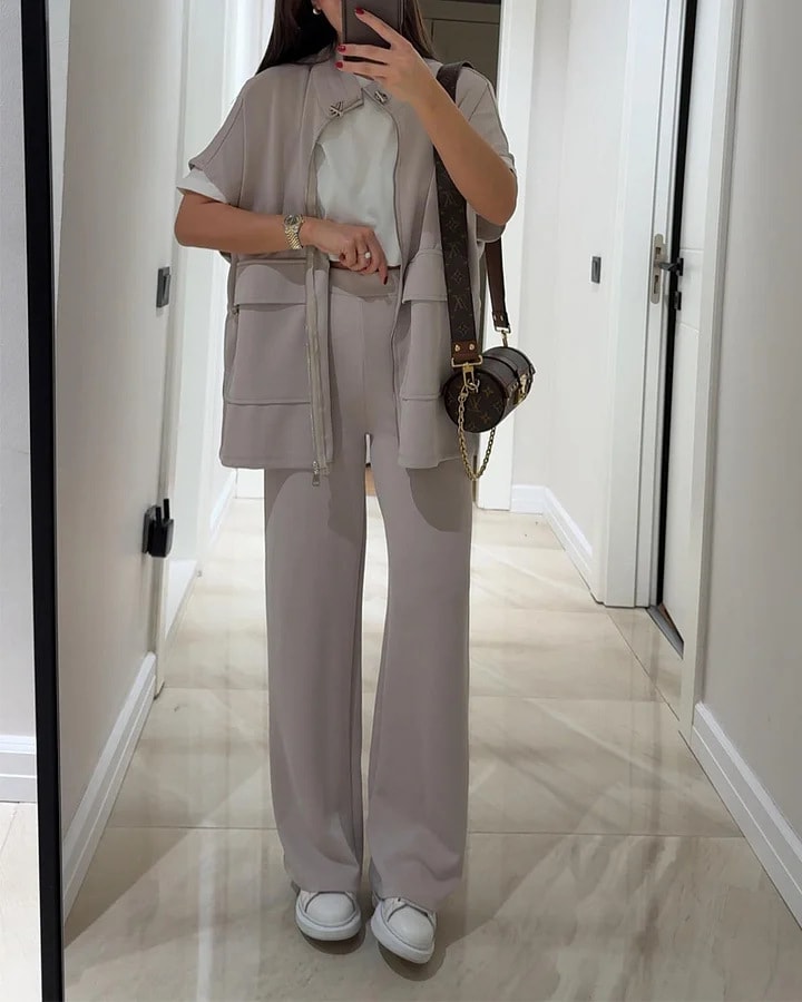Women's Autumn Summer Solid Color Casual Loose Outfit view 7