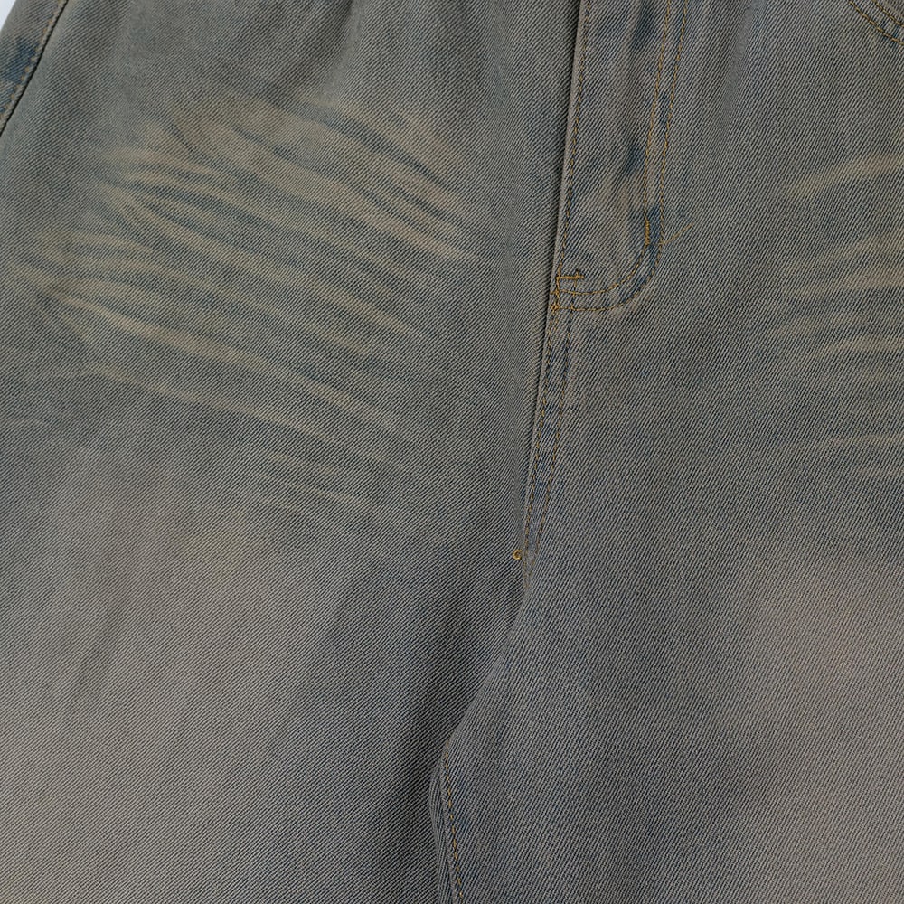 Old Wash Water Denim Five-point Pants Men view 4