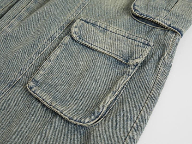 Fashion Straight Denim Pants Men And Women view 11