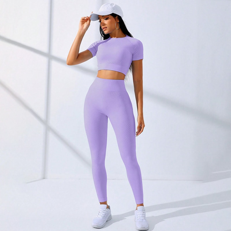 Yoga Clothes Suit Sports High Waist Workout Clothes view 5
