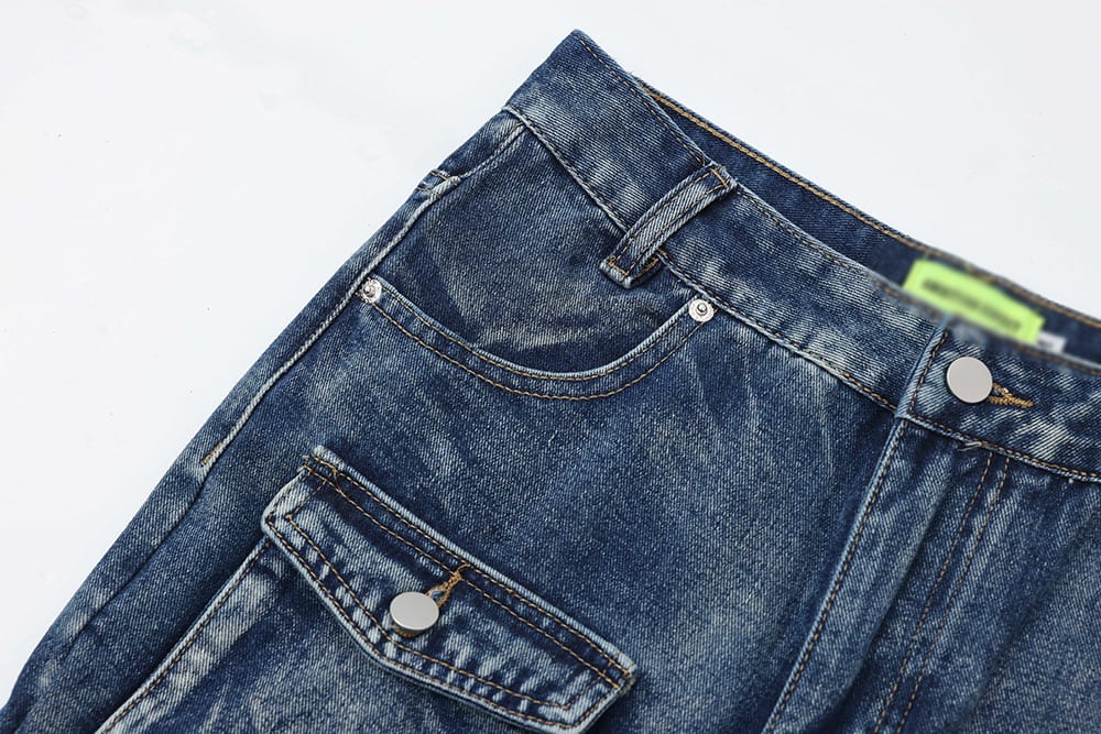 Multi-Pocket Workwear Jeans For Men And Women view 3