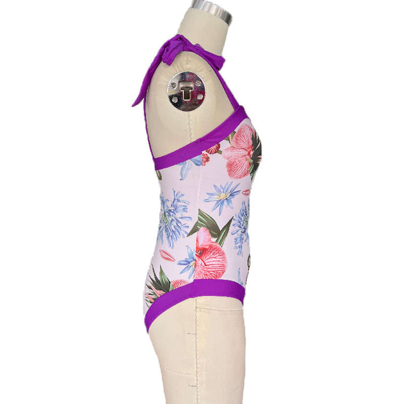 Retro Swimsuit Conservative One-piece Suit Women view 4