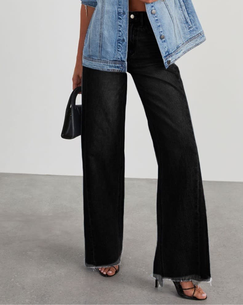 Loose Casual Straight-leg Wide Leg Mop Pants Women view 8