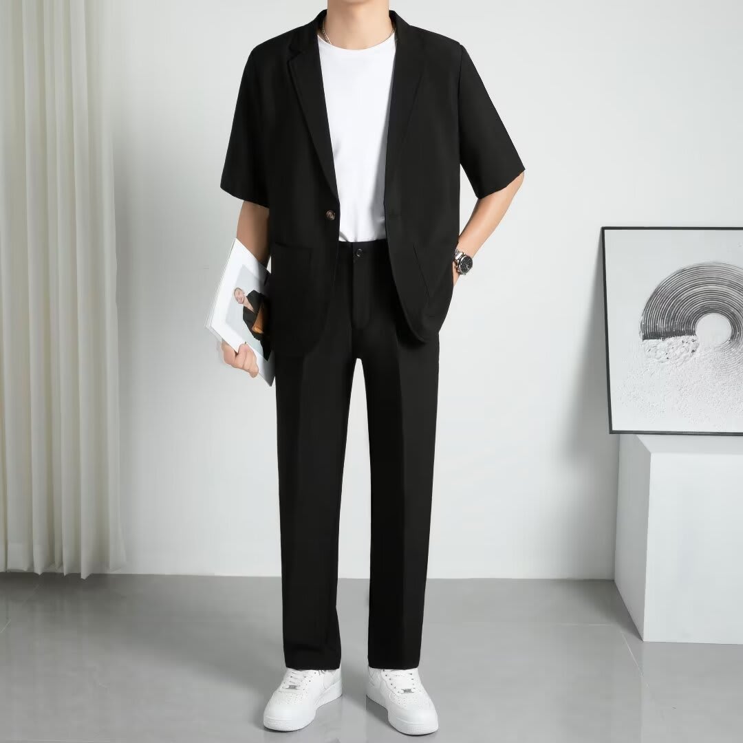 Fashionable All-matching Handsome Half Sleeve Small Suit Suit view 7