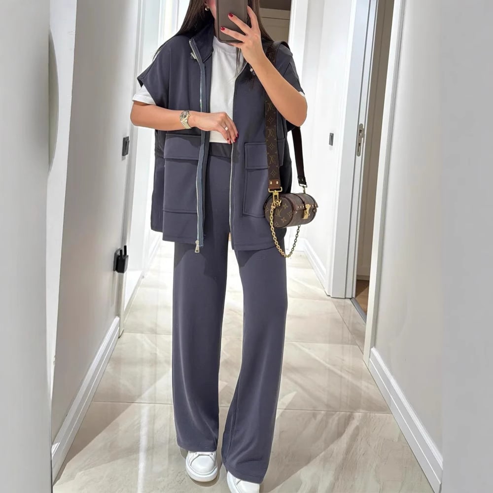 Women's Autumn Summer Solid Color Casual Loose Outfit view 5