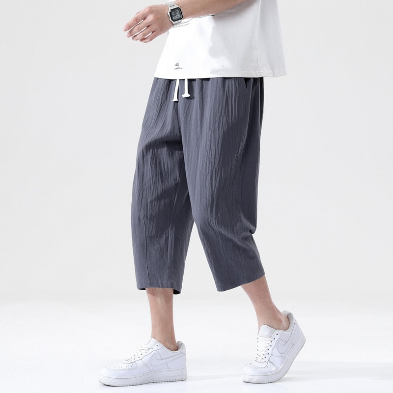Loose Men's Korean-style Plus Size Cotton And Linen view 8