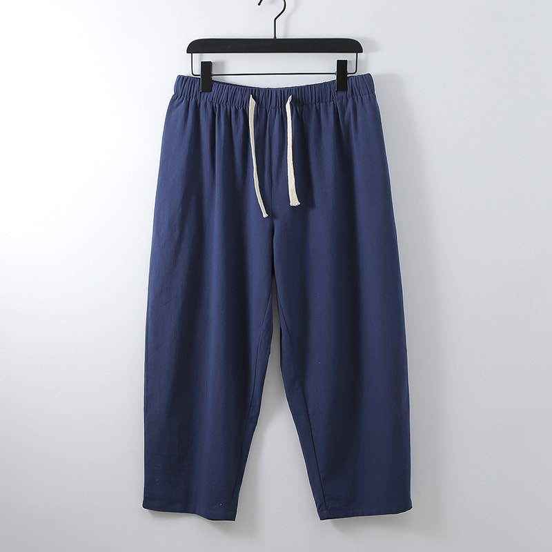 Loose Linen Ankle-length Pants For Men view 3