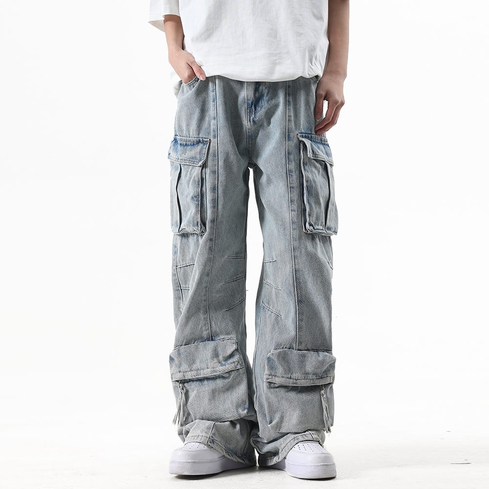 Multi-Pocket Workwear Jeans For Men And Women view 5