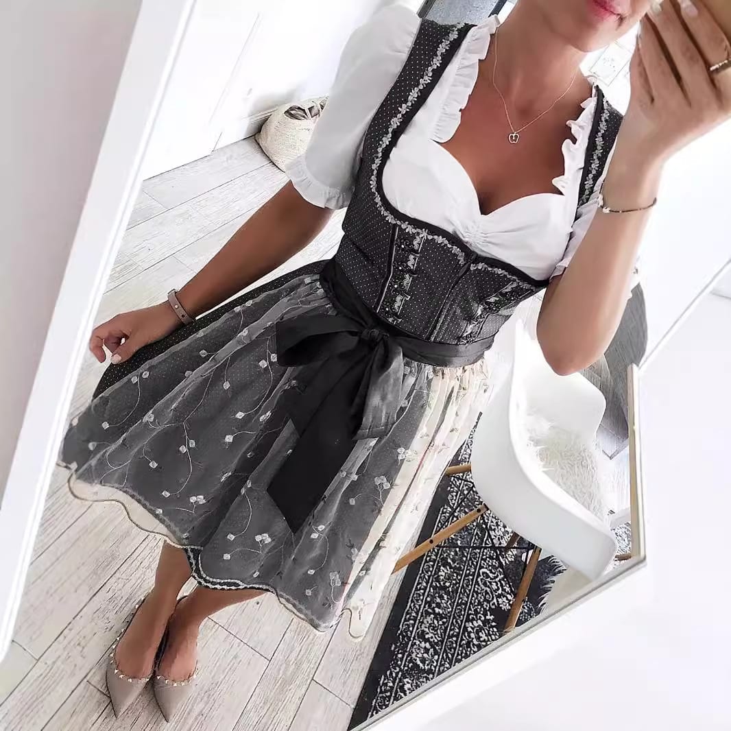 Beer Festival Activity Clothing Stage Skirt Jacquard Lace Costume view 8