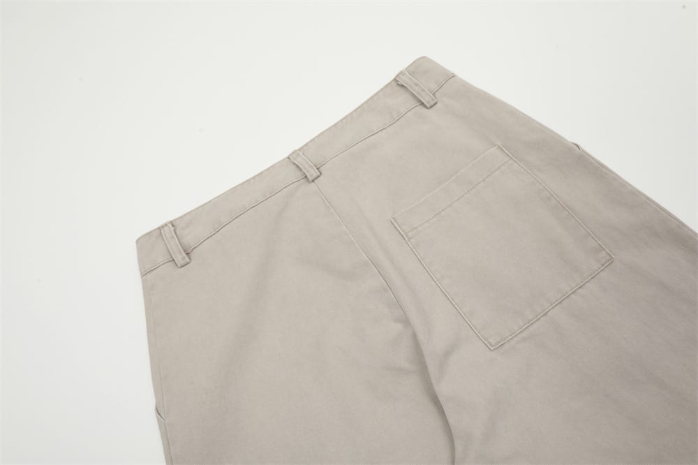 Design Pleated Loose Straight Trousers Men's Overalls view 8