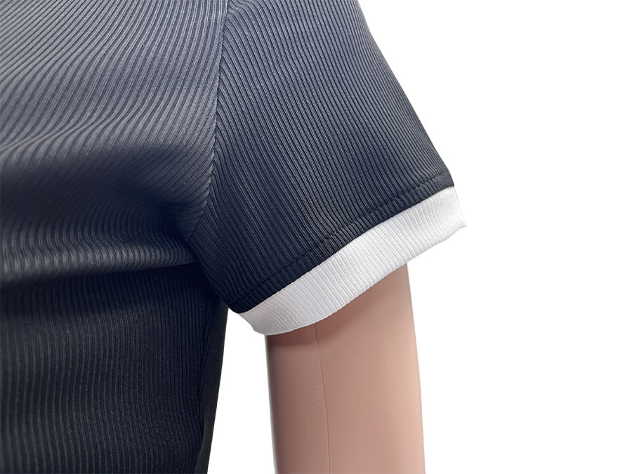 Round Neck Contrast Color Women's Fashion Casual Wide-leg Pants Sports Suit view 36