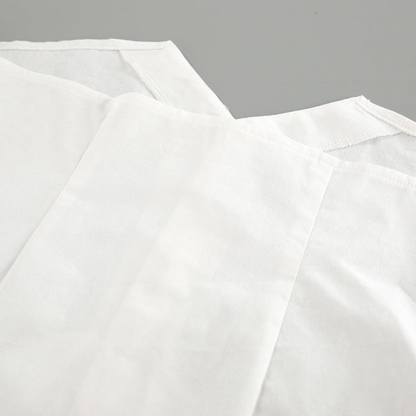 White Cotton Linen Sleeveless V-neck Vest Pants Suit view 28