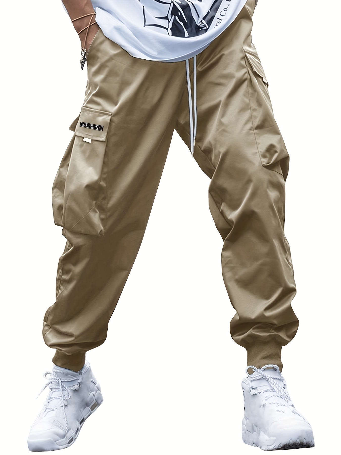 Multi-pocket Cargo Pants Men's Casual Hip-Hop Drawstring Trousers Outdoor Streetwear Sports Pant view 4