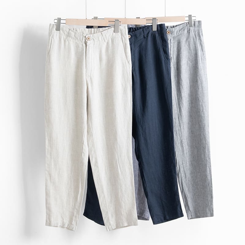 Spring And Summer Linen Men's Pants Thin Casual view 3