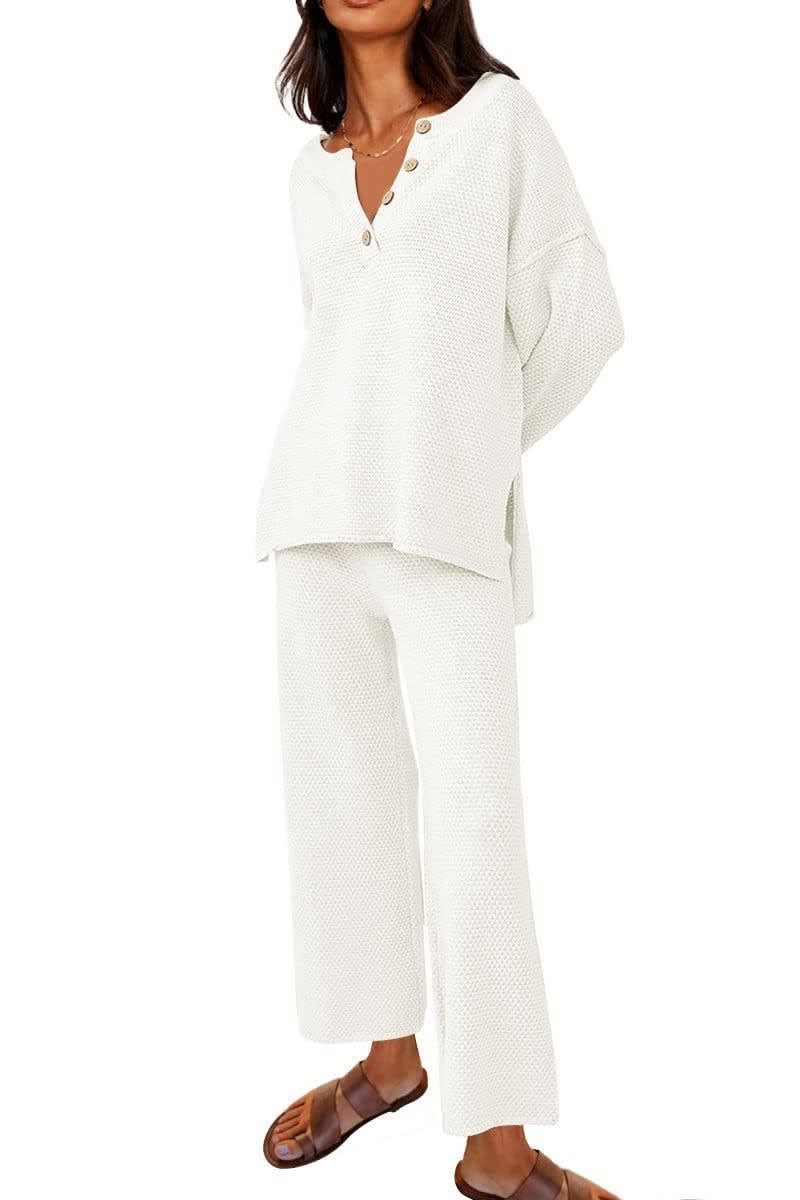 European And American Solid Color Fashion Loose Leisure Suit Two-piece Set view 8