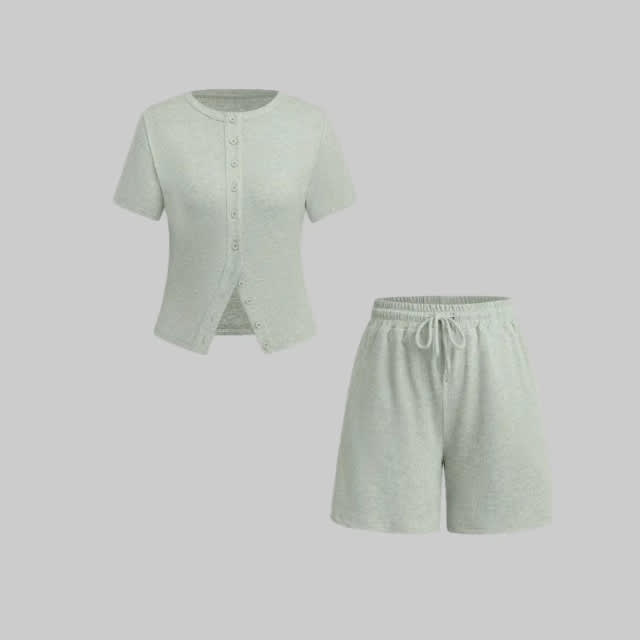Women's Sexy Slim-fit Short Sleeve Blouse And Pants view 13