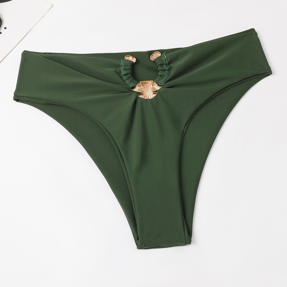 Women's Fashion Split High Waist Briefs Cross-halterneck Swimsuit view 9
