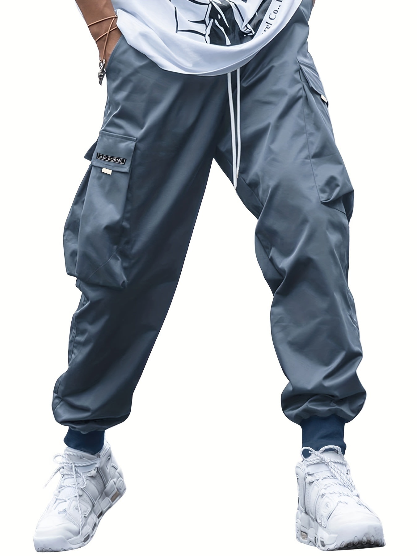 Multi-pocket Cargo Pants Men's Casual Hip-Hop Drawstring Trousers Outdoor Streetwear Sports Pant view 14