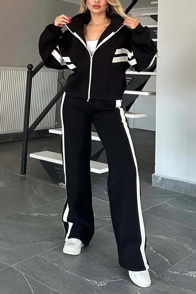 Fashion Two-piece Women's White Sports Suit Loose Sports Shirt Casual Pants Sets Sportswear Women Clothes Tracksuit Women Outfits view 6