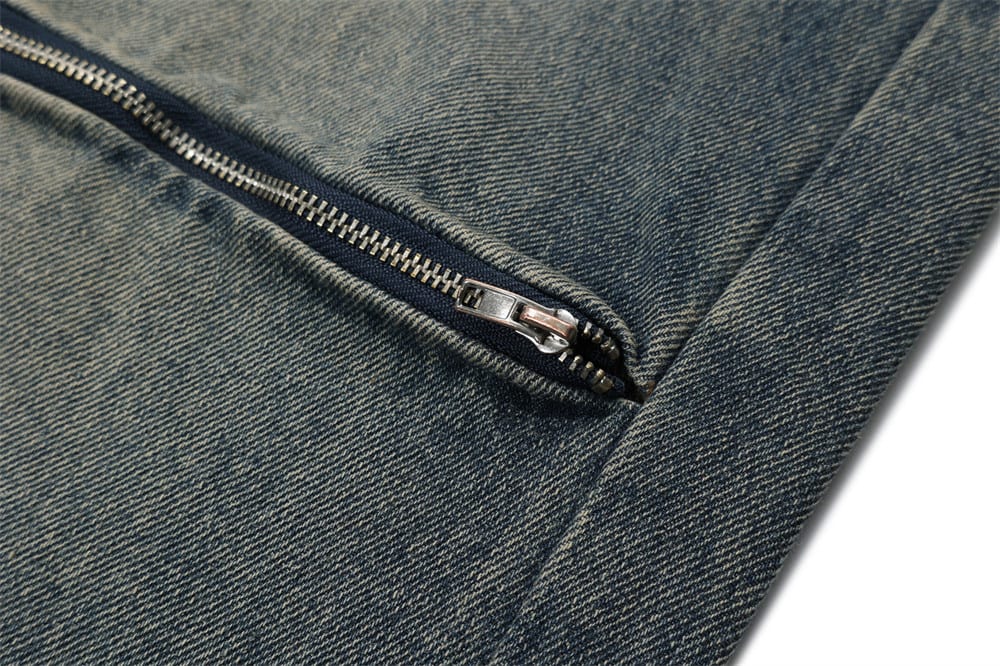 Washed And Worn Raw Hem Jeans view 5