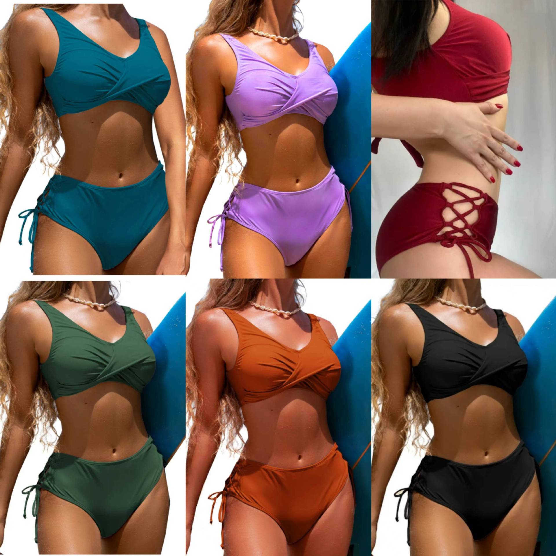 High Waist Swimsuit Split Two-piece Suit view 11