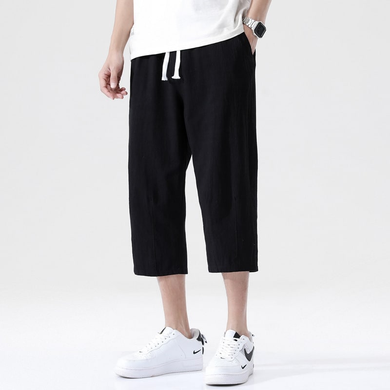 Loose Men's Korean-style Plus Size Cotton And Linen view 10