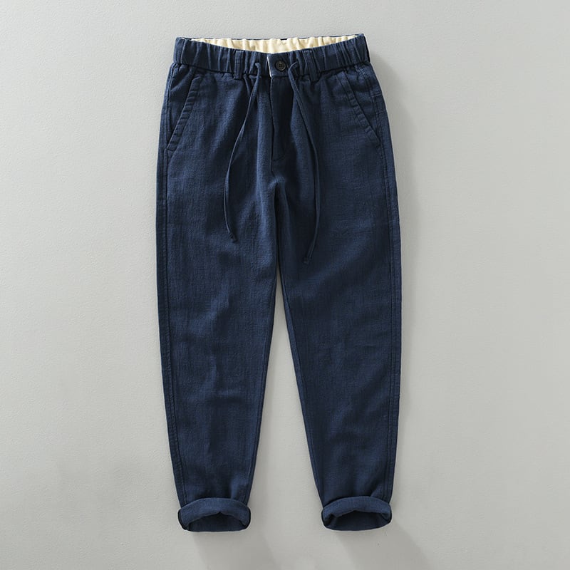 Breathable Cotton Linen Straight Casual Pants view 15