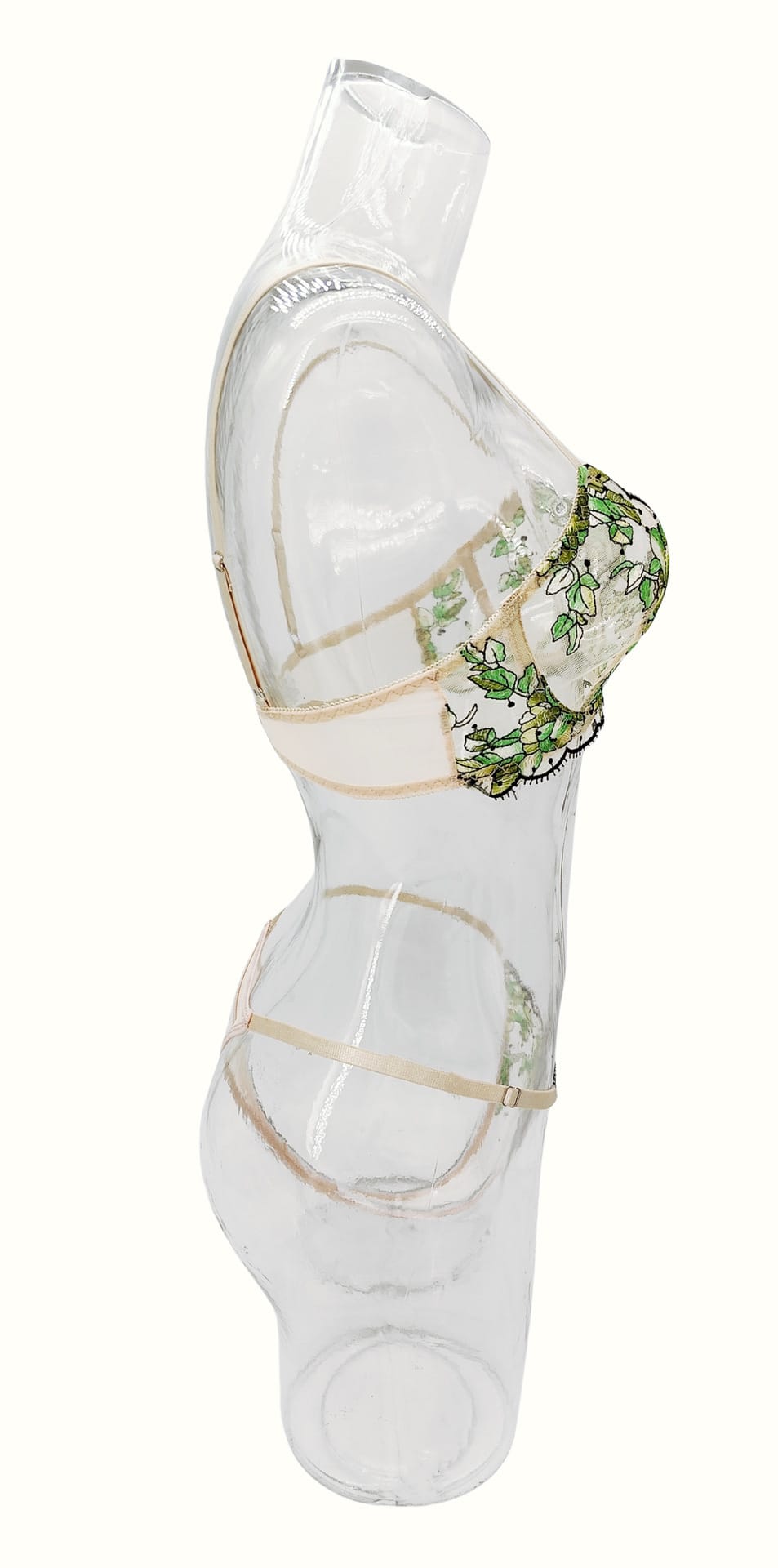 Women's Mesh Multi-color Embroidery Transparent Underwear Suit view 9
