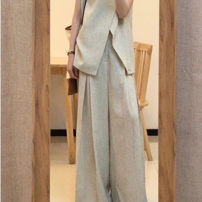 Women's Elegant Wear Casual Wide-leg Pants Suit view 3