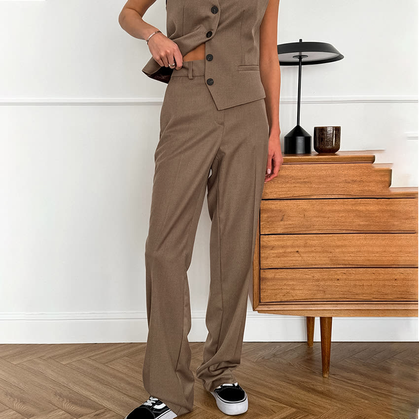 French Slim V-neck Simple Graceful Casual Suit view 2