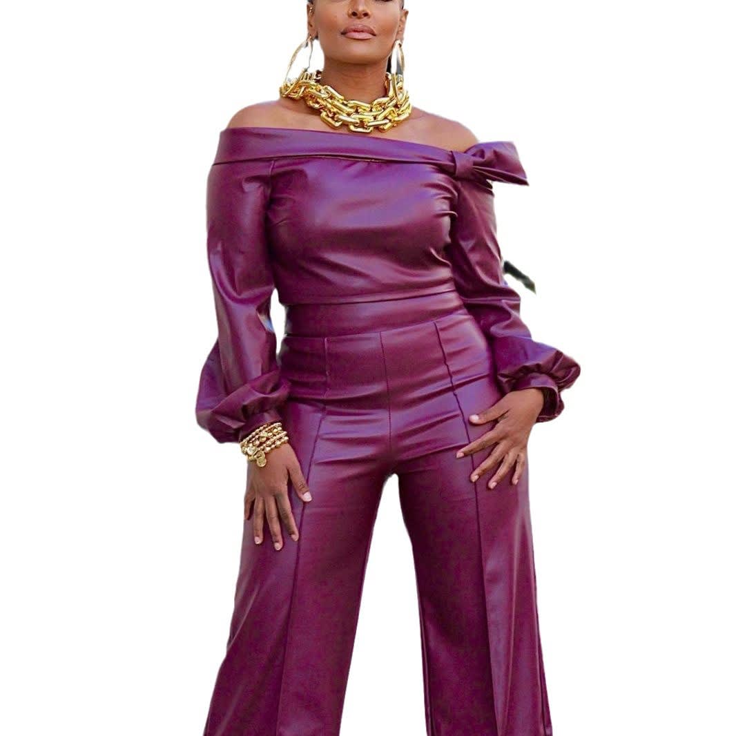 Personality Fashion Leather Suit Women view 5