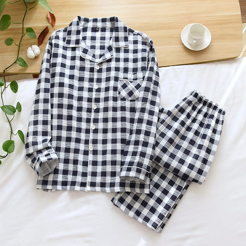 Cotton Washed Cotton Gauze Thin Section Plus Size Homewear Suit view 4