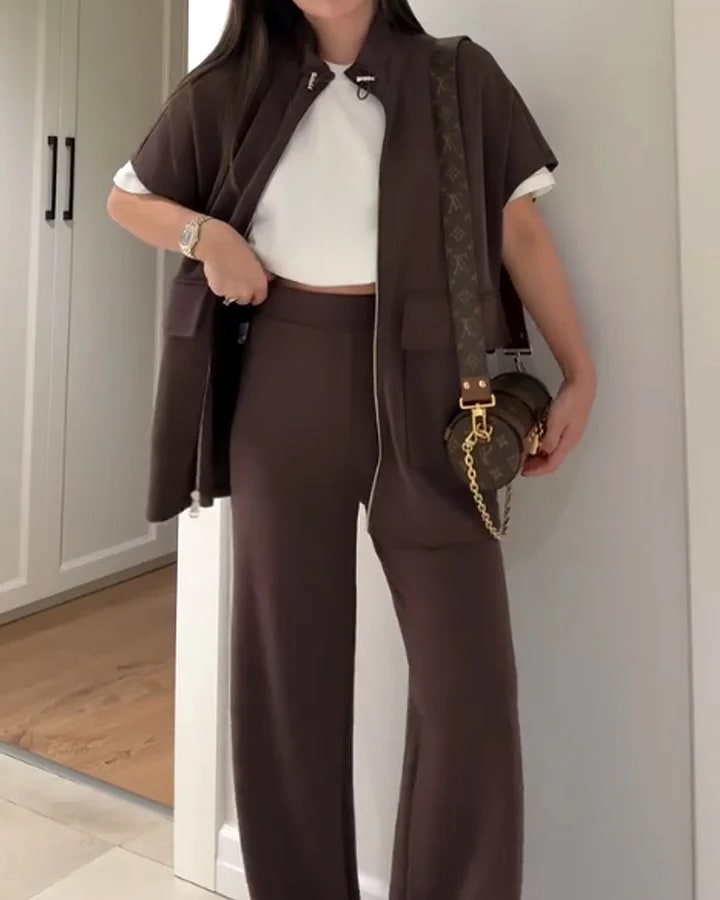 Women's Autumn Summer Solid Color Casual Loose Outfit