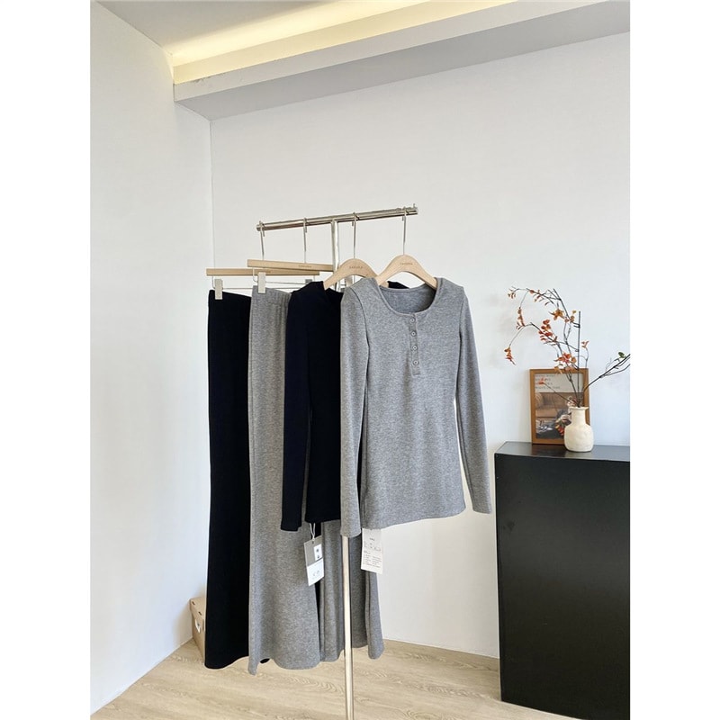 Women's Solid Color Casual Top And Trousers view 8