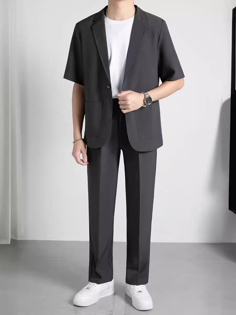 Fashionable All-matching Handsome Half Sleeve Small Suit Suit view 6