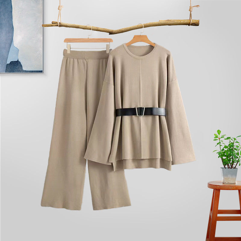 Knitted Sweater Suit Women's Loose Fashion Temperament view 2