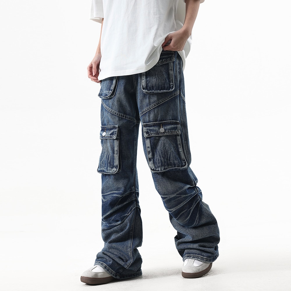 Multi-Pocket Workwear Jeans For Men And Women view 11