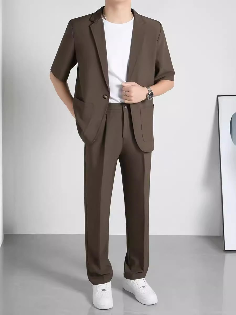 Fashionable All-matching Handsome Half Sleeve Small Suit Suit view 13