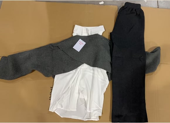 3pcs Knitted Sweater Suit With Shirt And Wide Leg Pants Autumn And Winter Suit Women view 3