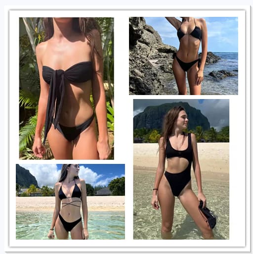 Beach Bath Breathable Banded Bikini Swimsuit view 28