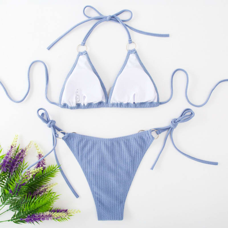 Sexy Bikini Set Summer Side Tie Thong Bandage Style Swimsuit Womens Clothing view 8