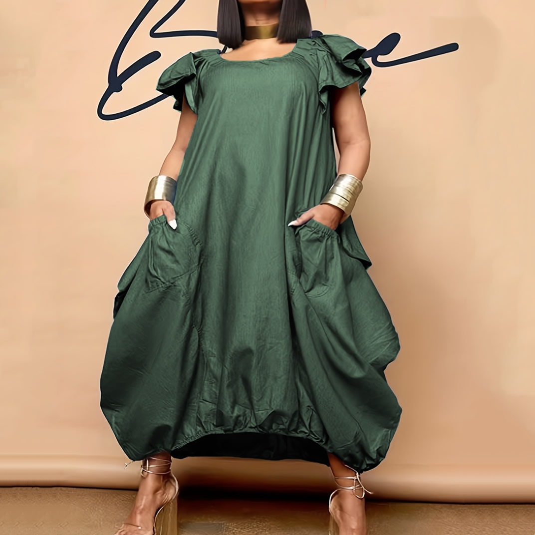 Denim Fabric Fashion Solid Color Dress view 14