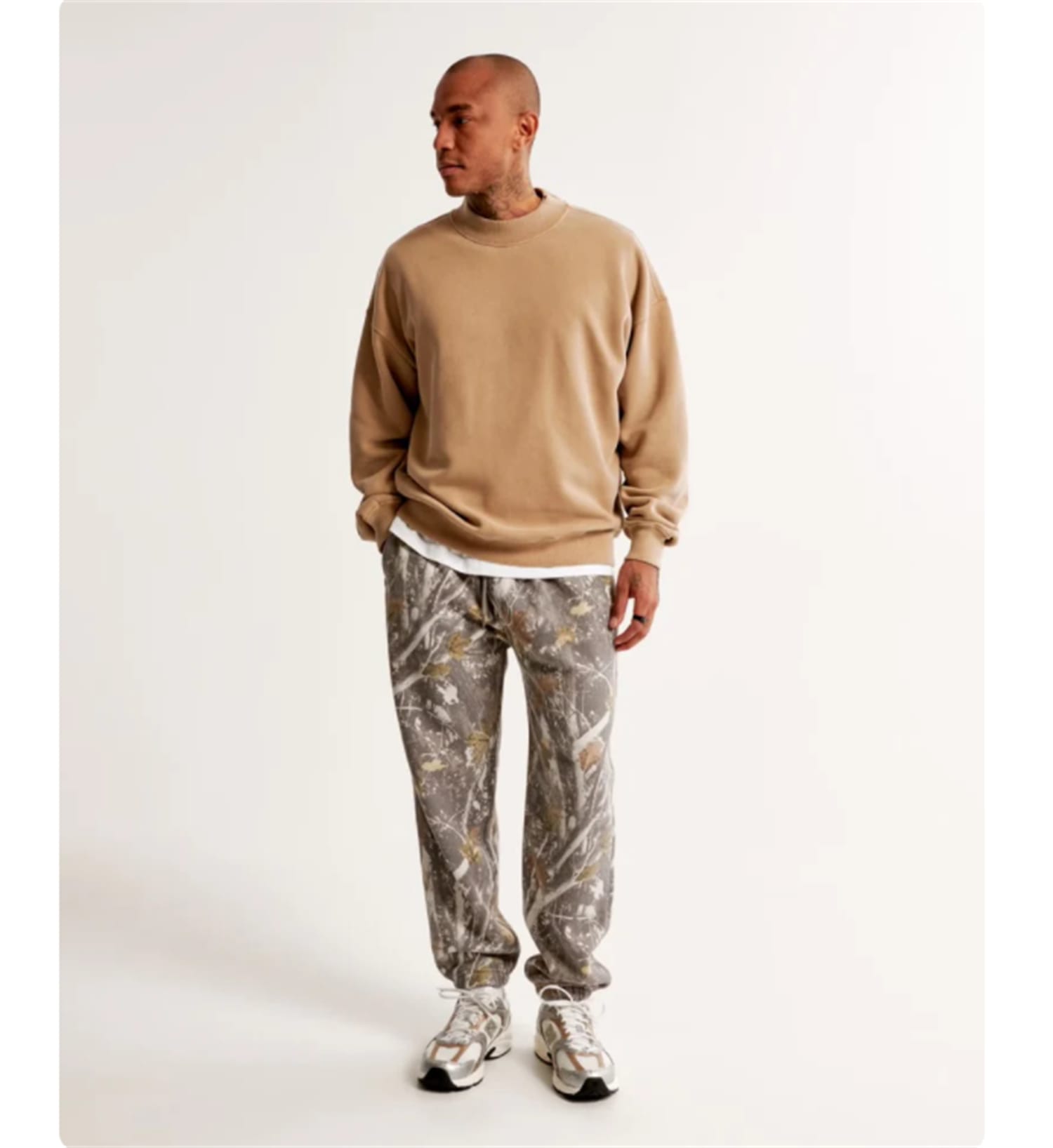 Men's 3D Digital Printing Leaves Pattern Trousers view 5