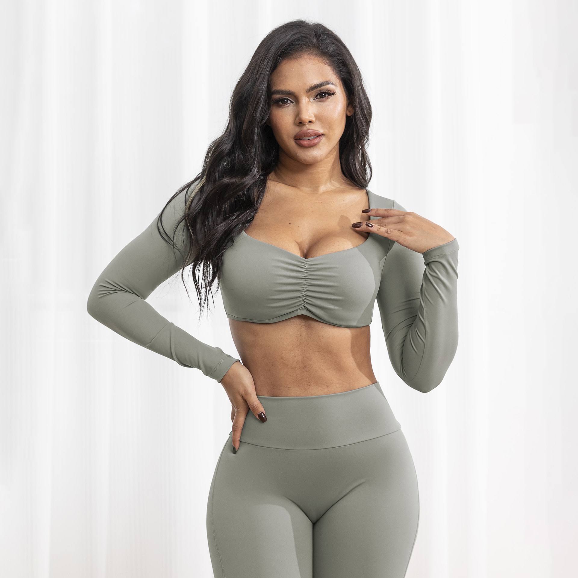 Outdoor Fitness Exercise Yoga Clothes High Waist Hip Lift Ladies view 7