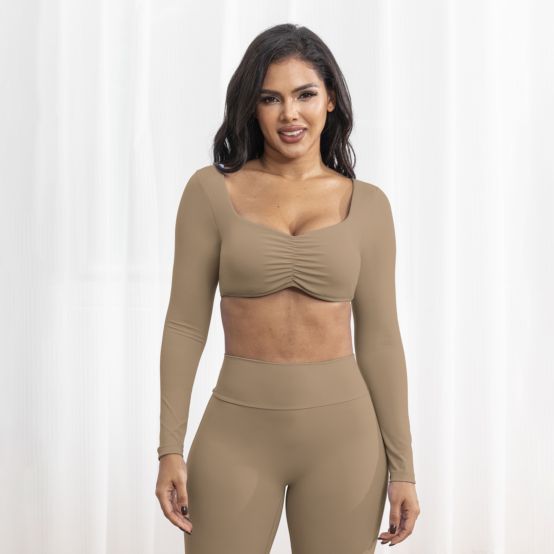 Outdoor Fitness Exercise Yoga Clothes High Waist Hip Lift Ladies view 5