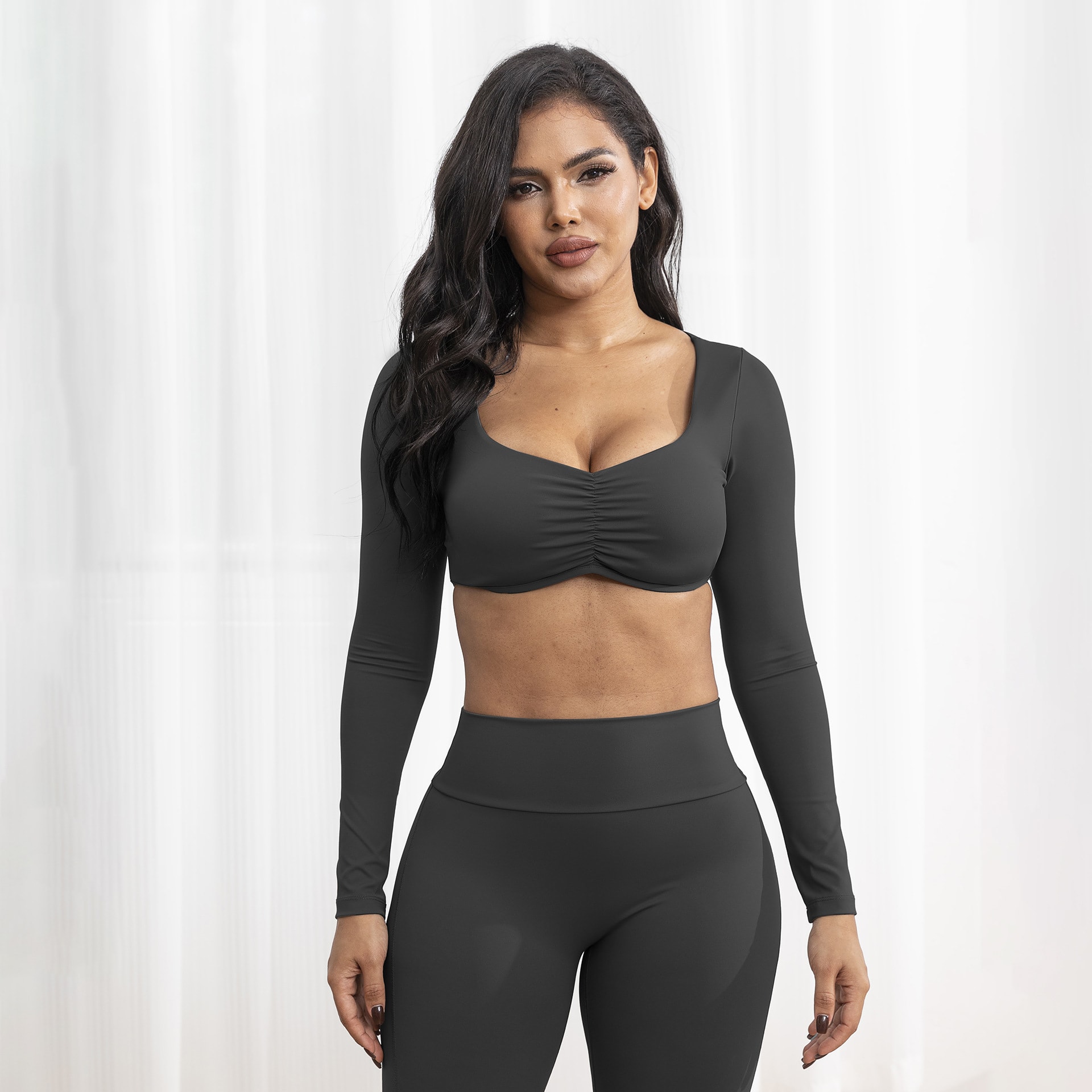 Outdoor Fitness Exercise Yoga Clothes High Waist Hip Lift Ladies view 8