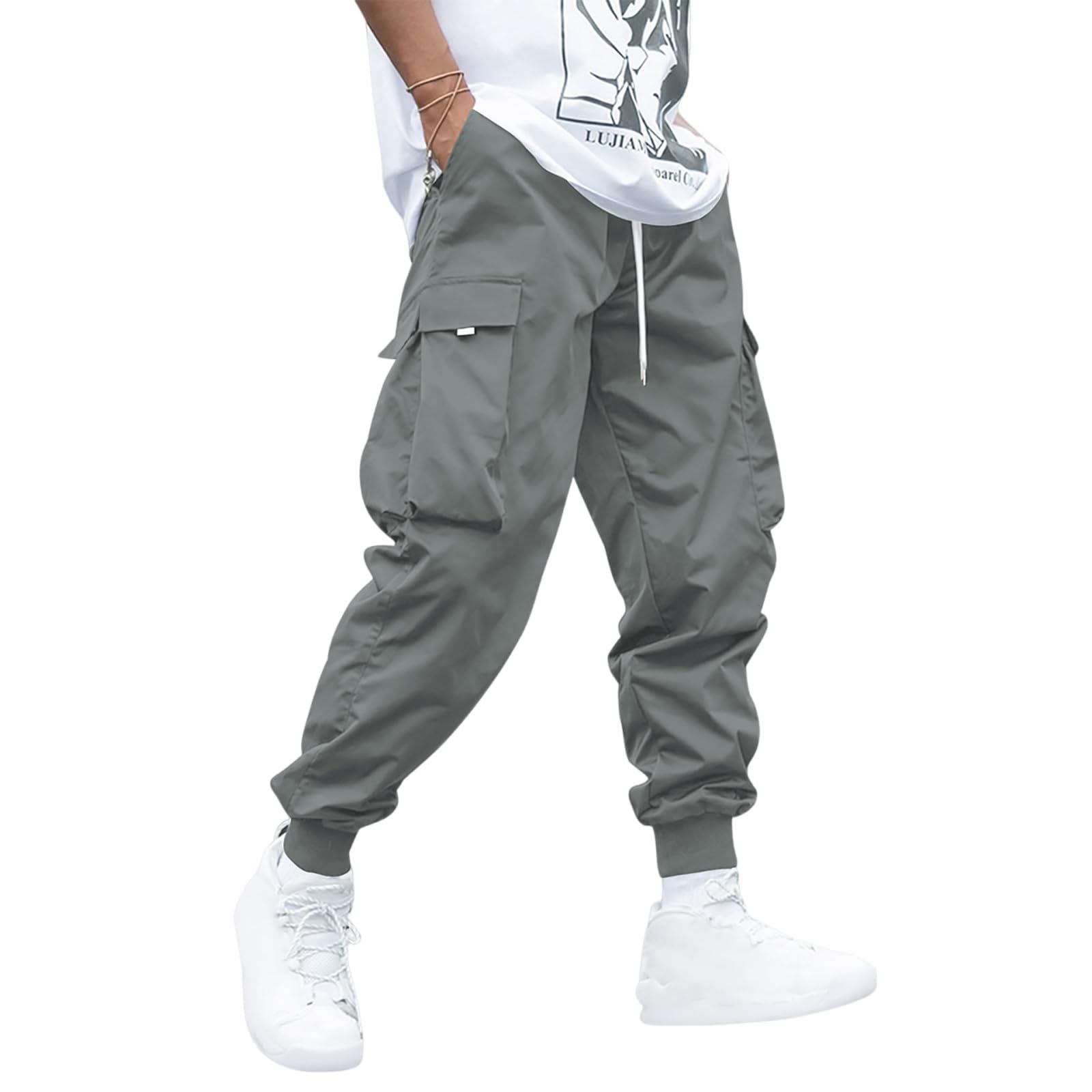 Multi-pocket Cargo Pants Men's Casual Hip-Hop Drawstring Trousers Outdoor Streetwear Sports Pant view 6
