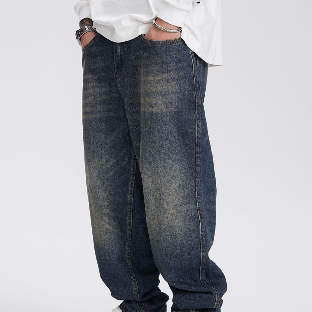 All-match Loose Straight Jeans For Men view 2