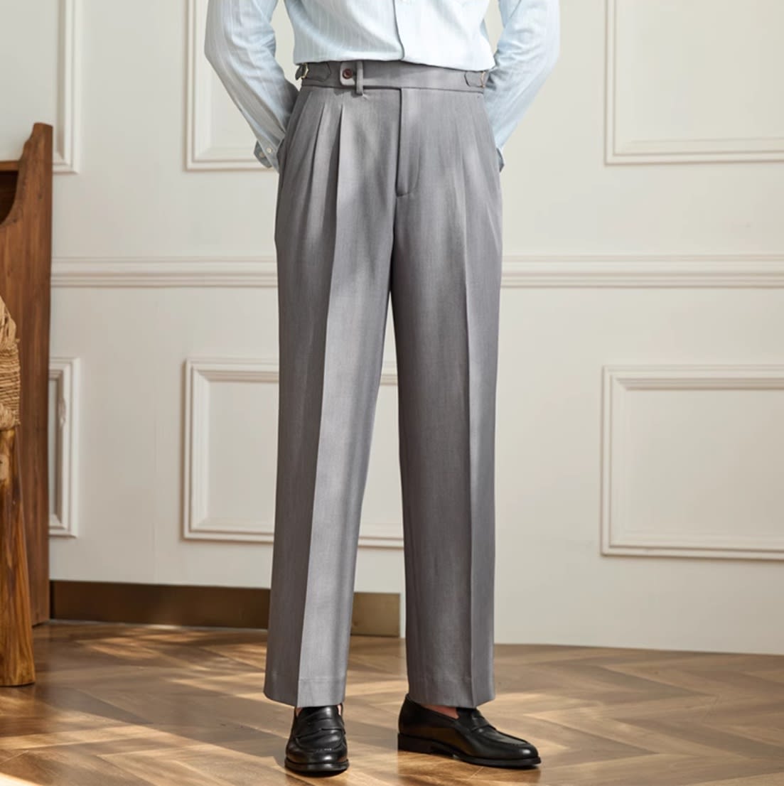 Wide-leg Casual Pants Breathable Non-ironing High Waist Loose Trousers view 2